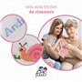 Filet - Sac Porte-Layette à Broder avec Fermeture par Coulisse, Fabriqué en Coton Piquet Milleraies Imprimé Cœurs, Made in Italy