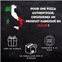 Cuore Lavico - Ensemble plaque réfractaire en pierre de lave de l’Etna pour pizza et pain, 39 x 35 x 2 cm + pelle, fabriqué en I