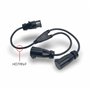 Séparateur électrique CEE 16A 3 pôles Câble industriel adapté pour Camping Camper Lumières de scène Double prise électrique indu