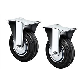 Kippen 1600K1 - Paire de roues industrielles avec base fixe