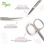 Ciseaux Ongles et Cuticules en Acier Inox – LAC FOR YOU: Ciseaux à Ongles 9 cm pour Manucure et Pédicure – Coupe Précise des Mai