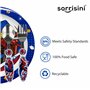 Sorrisini Ensemble de vaisselle pour enfant, Vaisselle réutilisable pour enfants, Set de table pour enfant, assiette et couverts