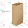 Decoraparty Lot de 6 sachets cadeaux pour bonbons + 6 autocollants Thank You autocollants, sachets marron personnalisables en pa