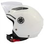 Casque Moto Scooter Enfant Unisexe Jet Sécurité Approuvé ECE 22 06 Blanc M