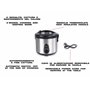 BEPER P101VAP002 Cuiseur à riz électrique avec fonction de maintien au chaud, capacité de 625 g, revêtement antiadhésif, couverc