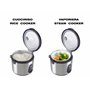 BEPER P101VAP002 Cuiseur à riz électrique avec fonction de maintien au chaud, capacité de 625 g, revêtement antiadhésif, couverc