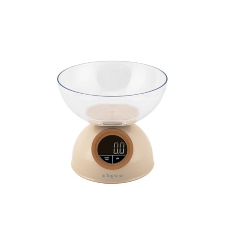 Tognana Iridea Balance de Cuisine Numérique 5 kg Plastique Champagne