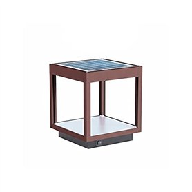 Beneito Faure Corten Lampe solaire LED avec panneau solaire portable en aluminium pour extérieur IP65
