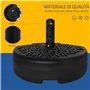 Outsunny Base pour parasol semi-circulaire en métal, base de parasol de jardin au mur pour poteaux 38 – 48 mm, remplie de 21 kg 