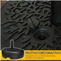 Outsunny Base pour parasol semi-circulaire en métal, base de parasol de jardin au mur pour poteaux 38 – 48 mm, remplie de 21 kg 