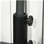 Outsunny Base pour parasol semi-circulaire en métal, base de parasol de jardin au mur pour poteaux 38 – 48 mm, remplie de 21 kg 