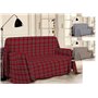 BIANCHERIAWEB Tissu d'ameublement Multi-usages en 100% Coton, Motif Tartan pour lit Double, Gris