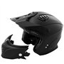 Casque Moto Jet Cafe Racer Homologué ECE 22-06 Scooter Custom Noir Mat M