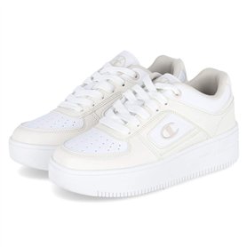 Champion Foul Play PLAT Element Chaussures de sport basses pour femme en cuir synthétique Blanc