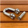 GATE14® Manille en Acier Inoxydable avec Tige à vis cachée, Forme D, Ø 6 mm - 2 pcs.