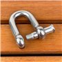 GATE14® Manille en Acier Inoxydable avec Tige à vis cachée, Forme D, Ø 6 mm - 2 pcs.