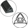 Joint universel Jpshop pour four - Silicone résistant aux hautes températures - 3 mètres - 4 crochets à tige d'angle de 90° - 2 