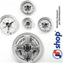 JPshop - Kit 4 adaptable pour cuisinière à gaz compatible avec Smeg complet avec 4 plaques de feu et 1 triple couronne