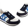 Armani Exchange Homme Rio Side Logo Basket, Deep Navy Off White, 44 EU