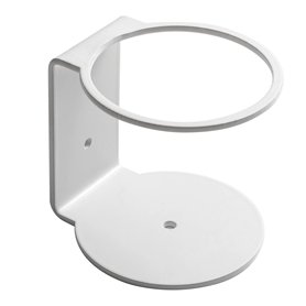 IPEA Support Mural en Fer monté pour Gel désinfectant Savon Distributeur Bouteilles - Blanc - Hauteur 90 mm