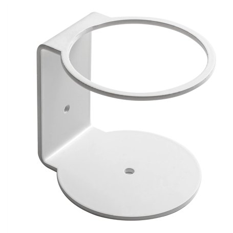 IPEA Support Mural en Fer monté pour Gel désinfectant Savon Distributeur Bouteilles - Blanc - Hauteur 90 mm