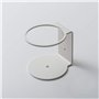 IPEA Support Mural en Fer monté pour Gel désinfectant Savon Distributeur Bouteilles - Blanc - Hauteur 90 mm