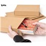 IPEA Boîtes en Carton Plates pour expédition - Fermeture avec Bandes Adhésives - 10 pièces - 24 x 16,5 x 4,5 cm - Fabriquées en 