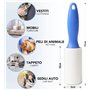 IPEA Rouleau Anti-Peluches Adhésive 20 mètres Rotative - 2 Rouleaux x 140 Feuilles - Brosse Adhesive pour Enlever Cheveux, Pouss