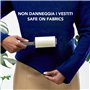 IPEA Rouleau Anti-Peluches Adhésive 20 mètres Rotative - 2 Rouleaux x 140 Feuilles - Brosse Adhesive pour Enlever Cheveux, Pouss
