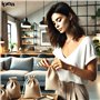 IPEA Petits Sacs en Jute Naturelle avec Cordon Blanc - Dimensions 15 x 10 cm - 20 Pièces - Aacs en Jute Véritable pour Bonbonniè