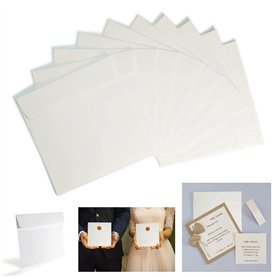 Powersell srls Lot de 25 enveloppes carrées luxe 16 x cm 120 g/m² Couleur ivoire