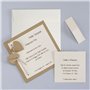 Powersell srls Lot de 25 enveloppes carrées luxe 16 x cm 120 g/m² Couleur ivoire, Blanc crème - participation Mariage, Baptême I