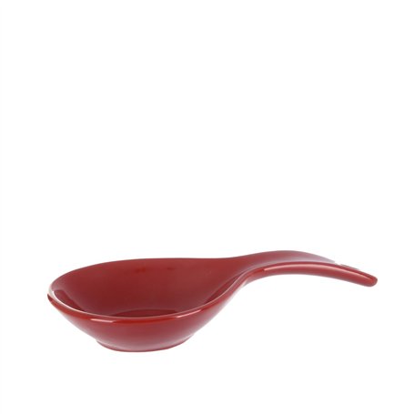 KASANOVA Repose-cuillère Floral Rouge Céramique Stoneware