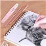 Oumefar Kit gomme électrique, gomme à crayon en caoutchouc portable, stylo gomme électrique USB avec recharges pour dessin d'art