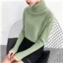 JJzex Pull en Cachemire pour Femme à col roulé et Manches Longues - Idéal pour l’Automne et l’Hiver, Kaki, L