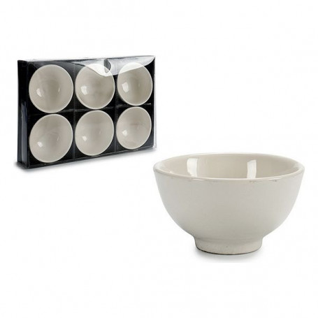 Set de Bols Blanc Porcelaine (6 Pièces) (11 x 5,5 x 11 cm) 30,99 €