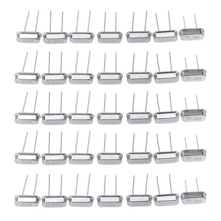 mdtep 350pcs oscillateur de Cristal kit électronique kit céramique Quartz Cristal Dip 7 Types de 50 pcs 32.768 4 8 12 16 20 25 M