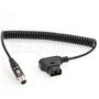 SZRMCC TVLogic VFM Monitor Alphatron EVF Câble d'alimentation enroulé D-Tap 2 Broches mâle vers Mini XLR 4 Broches Femelle