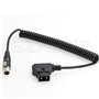 SZRMCC TVLogic VFM Monitor Alphatron EVF Câble d'alimentation enroulé D-Tap 2 Broches mâle vers Mini XLR 4 Broches Femelle
