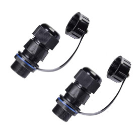 PENGLIN 2PCS panneau monté RJ45 connecteur étanche Cat5/5e/6 ethernet LAN coupleur de câble avec couvercle étanche/anti-poussièr