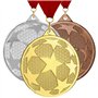 Larius Lot de 3 médailles gagnantes - Médailles en métal pour sports et compétitions, football 1, 2, 3 places
