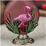 Bouteille de parfum, bouteille de vaporisateur Bouteille de parfum avec couvercle en cristal, décoration flamant rose, bouteille