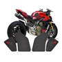 Pad Autocollants Autocollant Caoutchouc pour Tampon Réservoir Carburant Latéral Moto pour P&anigale pour Street pour Fighter pou