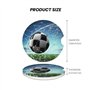 AMREWQYL Socle de football imprimé en céramique sous-verres absorbants accessoires de voiture mignons