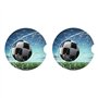 AMREWQYL Socle de football imprimé en céramique sous-verres absorbants accessoires de voiture mignons