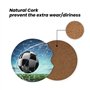 AMREWQYL Socle de football imprimé en céramique sous-verres absorbants accessoires de voiture mignons