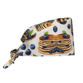 Blueberry Pancakes Casquette de travail réglable avec bandeau élastique pour homme et femme