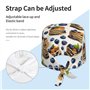 Blueberry Pancakes Casquette de travail réglable avec bandeau élastique pour homme et femme, noir, taille unique