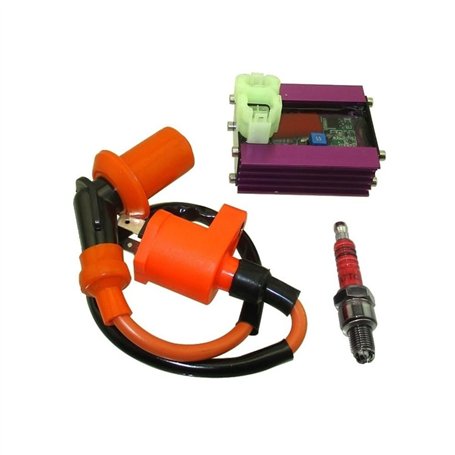 Magnéto Stator Ajusteur À 6 Broches AC CDI + Bobine D'allumage + 3 Électrodes Pour Scooter Et Cyclomoteur