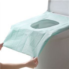 20PcsHousse Siège de Toilette Jetable Protection Cuvette de Toilette WC Jetable Imperméable Tapis de Toilette Antimicrobiens Sie
